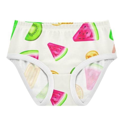 Cotton Girls Underwear Toddler Playful Watercolor Fruit Popsicles Cute Panties Girl Durable Underpants Briefs 2t