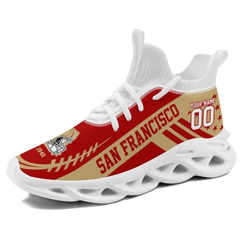 Custom Sport Shoes,Personalized Football Style Running Sneakers,Lightweight Hiking Walking Shoes,Athletic Sneakers Unisex Casual Footwear4