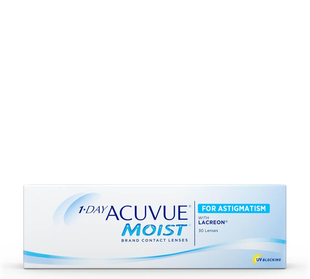 ACUVUE 1-DAY Acuvue MOIST for ASTIGMATISM - Lenti a contatto giornaliere; protezione UV;-4.50 diottrie; Cilindro -1.25 ; Asse 150 ; BC 8.5; DIA 14.50; 30 lenti