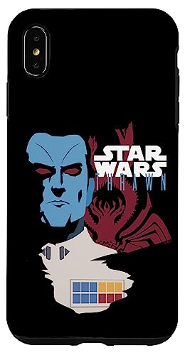 Coque iPhone XS Max Star Wars Grand Amiral Thrawn distressed portrait rigide de protection