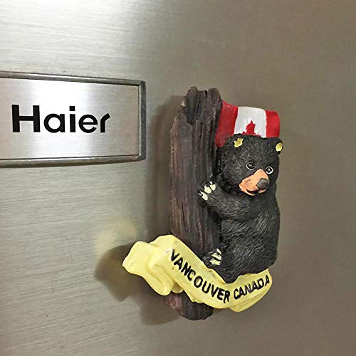Imán decorativo de oso 3D para refrigerador Vancouver Canadá miniatura 7