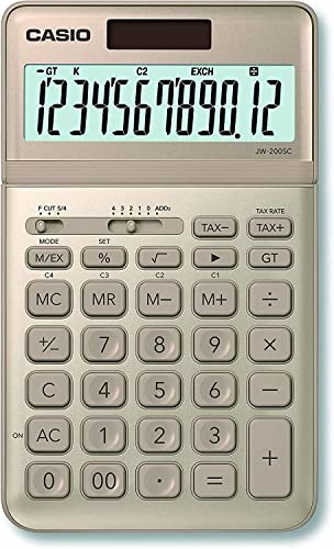 Image of Casio JW-200SC-GD Premium & Stylish Calculator (Gold)
