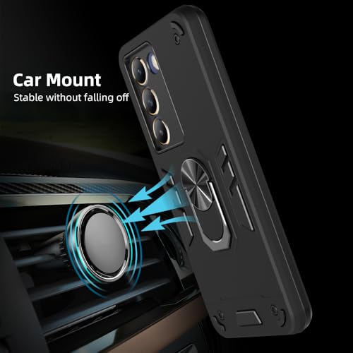 Image of NDCOM for Vivo Y200e 5G Back Cover | Vivo T3 5G Back Cover | Stylish and Protective Shockproof Ring Holder Case