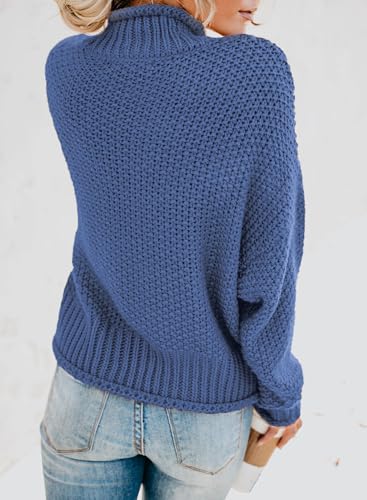 Image of Dokotoo Womens Winter Fall Turtleneck Cable Knit Chunky Sweaters Pullover