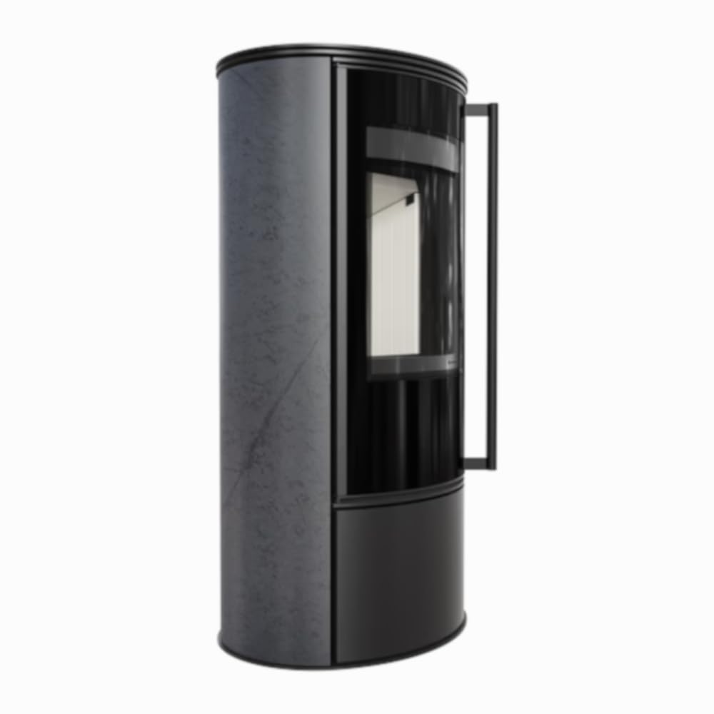KRATKI Stufa a legna in acciaio ERIK 5,5 kW Ø150 A Ecodesign vetro ceramico