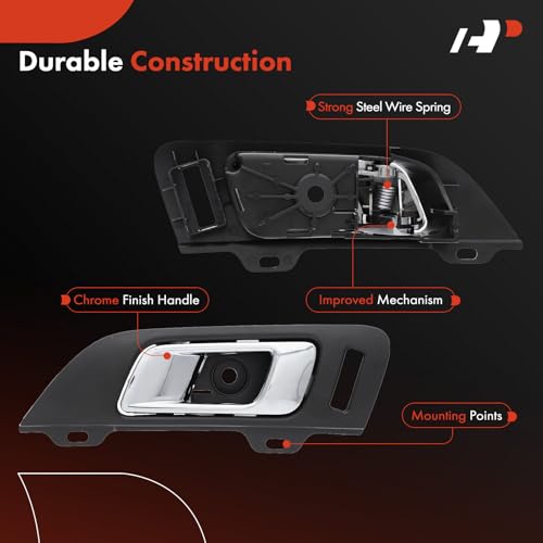 A-Premium Front Left Driver Side Interior Door Handle Compatible with Lincoln MKS 2009 2010 2011 2012, Brown Housing with Chrome Lever, Replace# AA5Z-5422601-AA by A-Premium - Used condition - Image 4