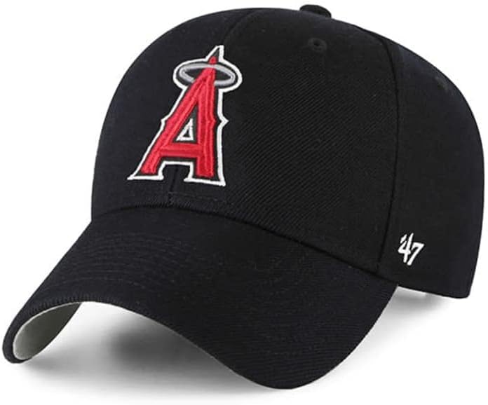 47 Los Angeles Angels Hat Mens Womens MVP Adjustable Cap, Black