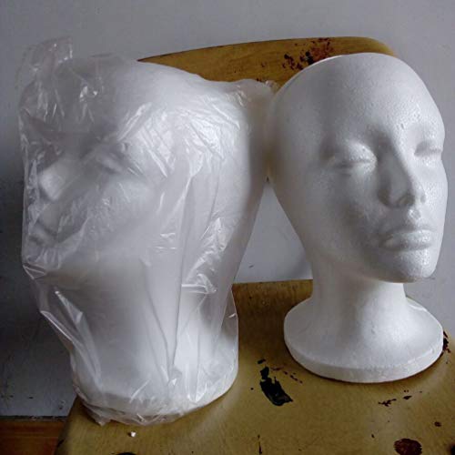 PIXNOR 1Pc Cabeça De Poliestireno Poliestireno Branco Exibição Cabeça Manequim Feminino para Peruca