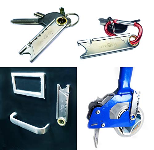 Screwpop Ron's Utility Pocket Knife 3.0 for Keychain and Carabiner with Magtrak Technology Stainless Steel