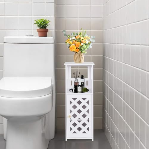 powerking Kleiner weißer Badezimmer-Aufbewahrungsschrank, 3-stufiger...