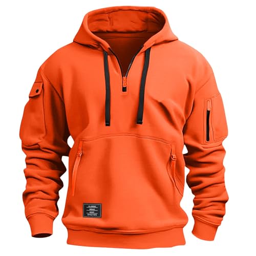 ADHOWBEW Men's Hoodies Winter Sweatshirt Drawstring Big and Tall Workout Fashion Fall Casual Long Sleeve Pullover2