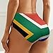 South African Flag Ladies Sexy Panties Low Waist, Sexy Lingerie Sexy Bikini Panties SetXL