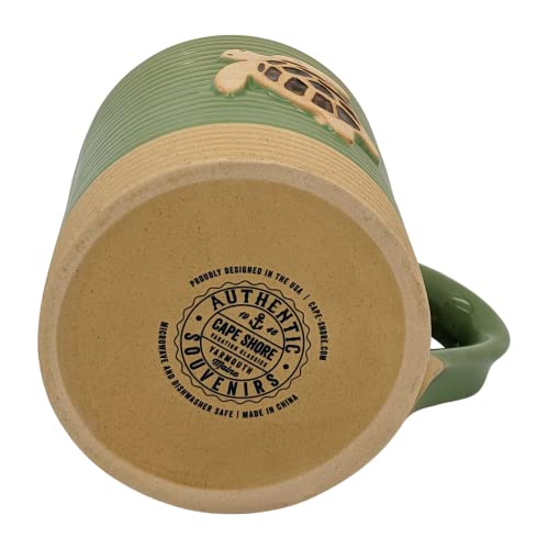Taza de cerámica con tortuga marina miniatura 3