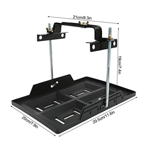 Auto Batterie Träger Halter, Universal Autobatterie Bootsbatterie Halterung mit Verstellbarer Querstange, Kfz Ersatz Zubehör für Batterien der Serie 27 30 31 Auto LKW Van Boot