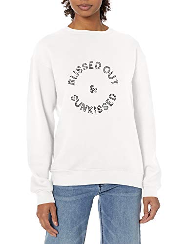 Billabong Women's Graphic Crewneck Sweatshirt, Salt Crystal, M