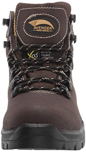 Image of Avenger Work Boots womens Foundation Internal Metatarsal Guard 6 inch Leather Carbon Toe Puncture Resistant Waterproof Eh
