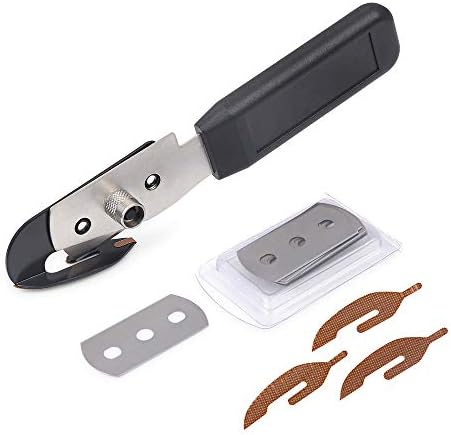 Gomake Vinyl Backing Cutter Bodyguard Vinyl Wrap Cutting Knife, Hidden Blade Wrap Cutter for Car Tinting and Backing Paper with 10 Extra Blades and 3 PTFE Stickers