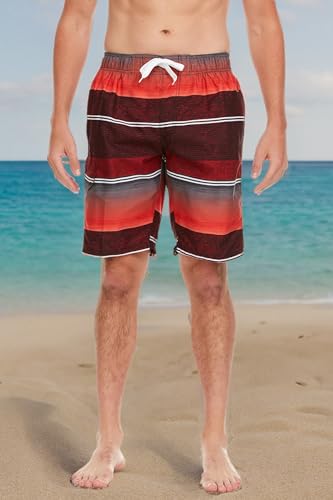 Image of Kanu Surf Men's Big Viper Extended Size Stripe Swim Trunk