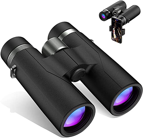 YVELINES Binoculars for Adults Kids,12x42 HD Compact Binoculars with Upgraded Phone Adapter, Large Eyepiece Waterproof Telescope| Binoculars for Bird Watching,Survival Gear and Equipment,Hunting