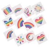 WRITWAA 24 Piezas Pegatinas Faciales de Gay de para Paradas Diseño Creativo Impermeables y Seguros para