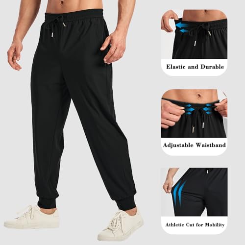 Men's 2-Pack Quick Dry Pants - Lightweight Breathable Athletic Pants for Hiking, Running, and Outdoor Activities4