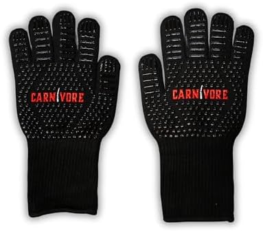 Bearded Butchers Carnivore Heat & Cut Resistant BBQ Gloves – Heavy Duty Aramid Gloves for Grilling, Frying, Welding, and More – Extreme Heat Protection up to 1,472°F, Cut Resistant and Easy to Clean