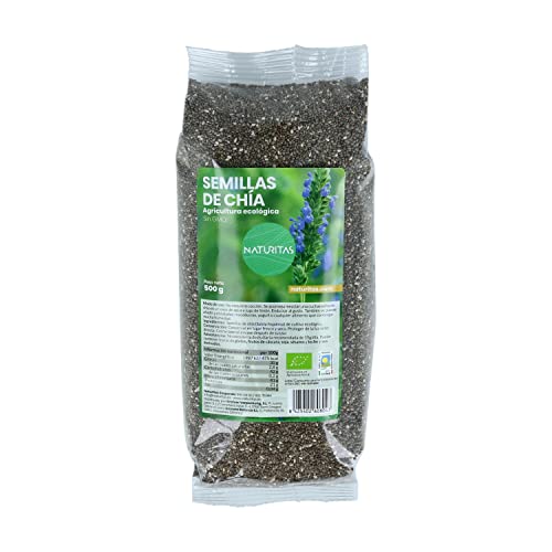 Semillas de Chía 500 g bio Naturitas Essentials | Fuente de fibra | Ayuda a regular el peso corporal | Superalimento