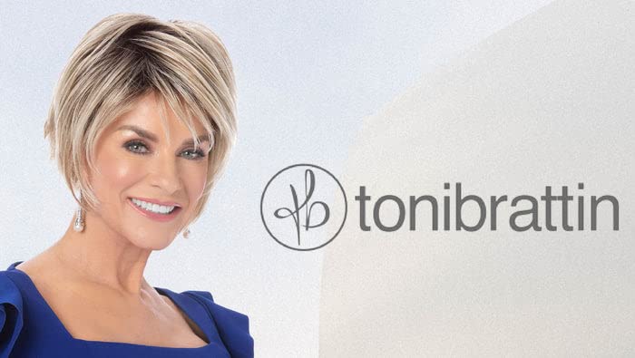 Miniatura 8 de Toni Brattin Total Topper Color Salt-n-Pepper Hairpieces Top of Head Cobertura completa Crowne 8" Longitud Straight ChangeLite resistente al calor