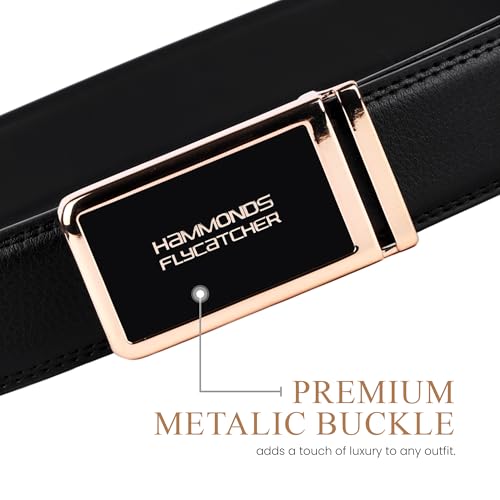 Image of HAMMONDS FLYCATCHER Belt for Men Leather Original - Adjustable Waistband up to 46 Inches Belt for Jeans & Dress Pants - 1.5 inch Width - Zinc Casted Buckle - Formal & Casual Wear - Branded Men Belts