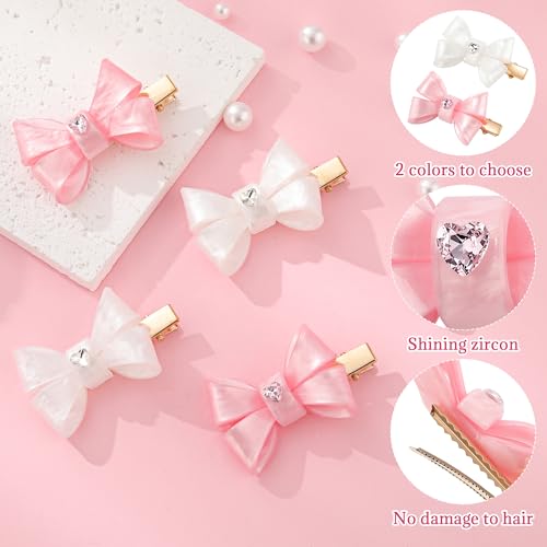 Set de 4 pinzas para cabello Lourny 5.5 cm acrílicas miniatura 4