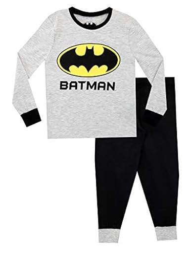 DC Comics Pijamas de Manga Larga para niños Batman Ajuste Ceñido Gris 10-11 Años | Ya disponible en tu tienda friki favorita! En mundofriki.es!