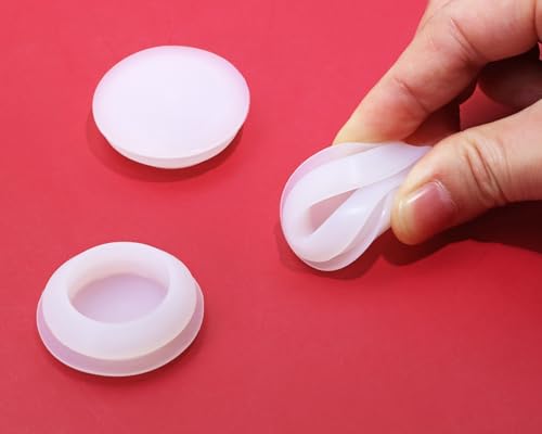 Image of ONLYKXY 10 Pcs Clear Silicone Round Snap in Type Locking Furniture Hole Plugs Button Protective Cover Cap Head,Universal (30mm /1.18inch)