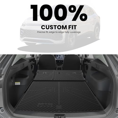Image of LASFIT Cargo Mat Liner & Seatback Mat for Volkswagen Tiguan 2025 2026 SUV, Custom Fit All-Weather Premium TPE Backrest & Trunk Mats Liners for SUV VW Tiguan Accessorie, Easy to Clean, Black
