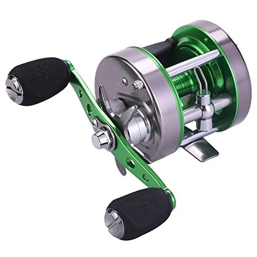 Sougayilang Round Baitcasting Reel Inshore Saltwater Fishing, Conventional Reel-Reinforced Metal Body for Catfish,Salmon/Steelhead, Striper Bass Fishing Reel