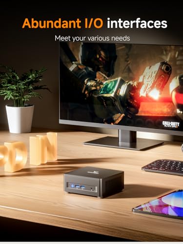 Image of MINISFORUM UM690L Slim Mini PC, AMD Ryzen 9 6900HX Mini Computer (8C /16T, up to 4.9 GHz), 32 GB LPDDR5 and 512GB PCIe 4.0 SSD, DP /HDMI 2.1 /USB 4, 4 x USB Type-A, WiFi 6E /BT 5.3