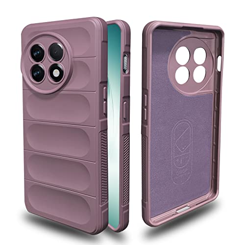 Image of A rtistque Back Cover Case for OnePlus 11R 5G | with Inner Fabric | Stylish AirBag Case | Liquid Stripe Silicone | Camera Protection | Anti Slip Grip | Oneplus 11R Back Cover - Purple