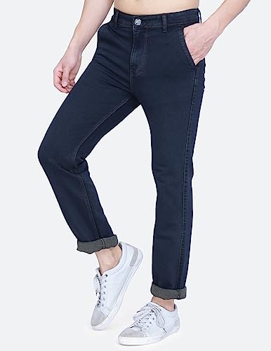 Image of Mid Waist Heavy Weight Stretchable Denim Material Front Cross Pocket Comfort Fit Jeans Pant for Men