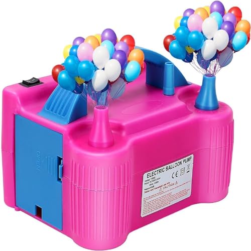 Youyijia Luftballonpumpe Elektrische 600W Elektrische Ballonpumpe Portable Double Nozzle Balloon Pump Balloons Inflator for Party Wedding Birthday Decoration