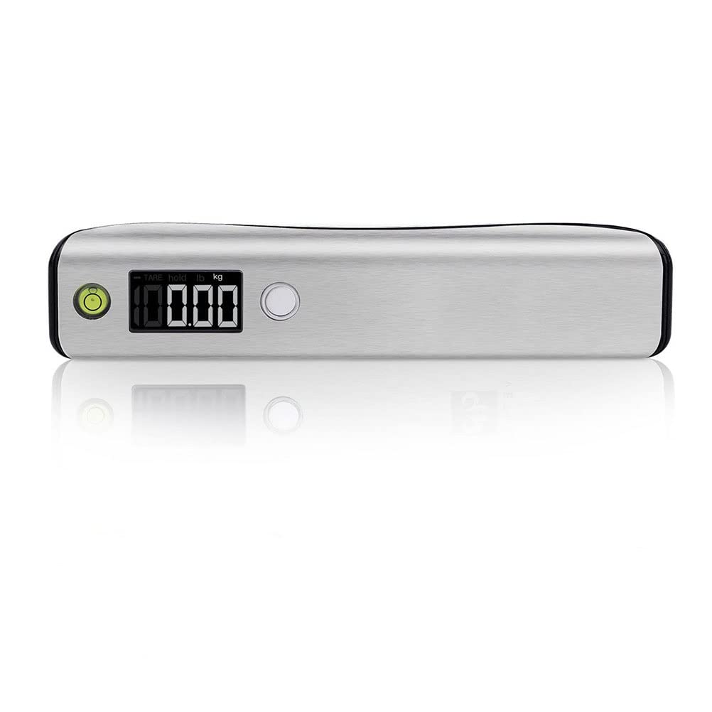 Balanza digital para pesca con regla Balanza digital Balanza electrónica Balanza de bolsillo para equipaje Balanza colgante para maleta Balanza de viaje Herramienta para pesar equipaje (Plata 50