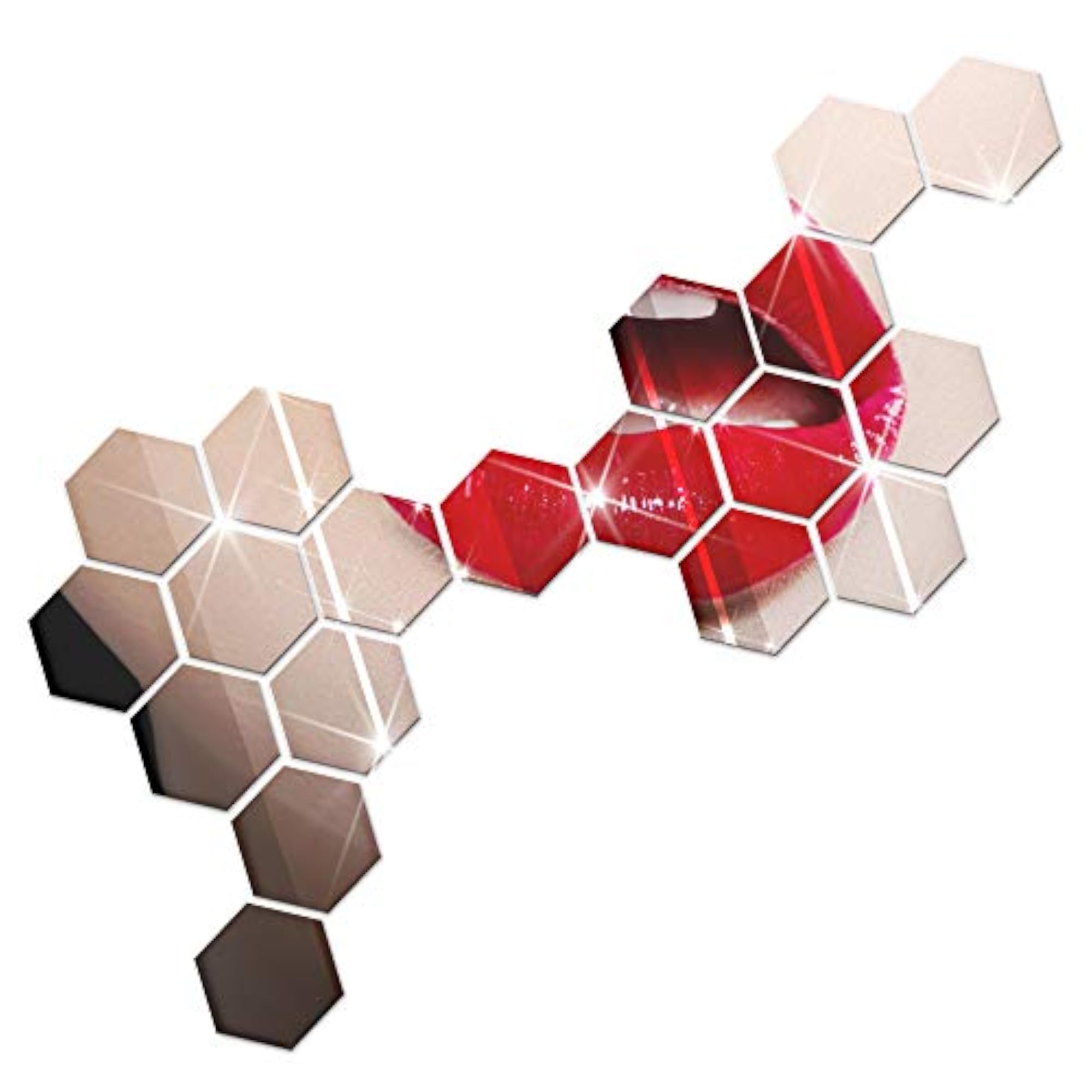 Flexible Reflective Hexagon Mirror Sheets Self-Adhesive