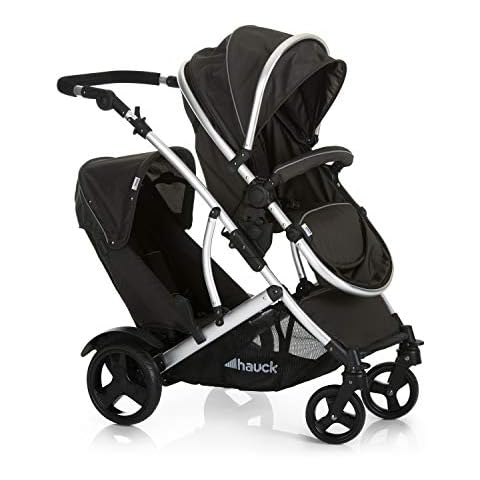 Hauck Geschwister Kinderwagen Duett 2 / Buggy für 2 Kinder / Sitz Oben Umbaubar in Baby Wanne Cover