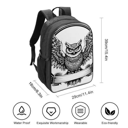Mochila escolar de búho 3D idónea para excursiones y viajes de niños 2
