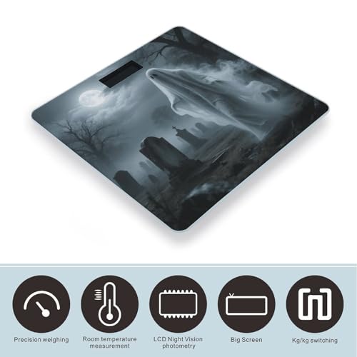 Báscula digital de baño con diseño Halloween Fantasma miniatura 3