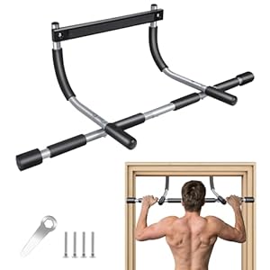 GYE Pull Up Bar for Doorway,Door Workout Bar with Foam Grips,No Screws Portable Chin Up Bar Doorway,Pullup Bars for Home,Multi-Grip Strength for Doorway,Indoor Chin-Up Bar Fitness Trainer for Home Gym