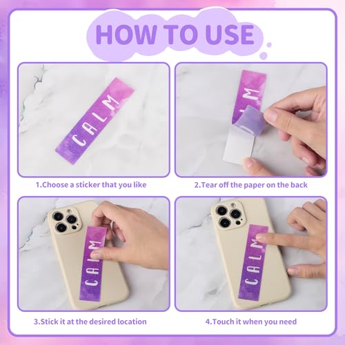 45PCS Calming Strips for Anxiety Sensory Stickers Anxiety Relief Items Mental Health Stickers for Office Classroom Relieve Stress Sensory Sticker Textures 30 Sensory Strips 15 Special Shapes - Image 3