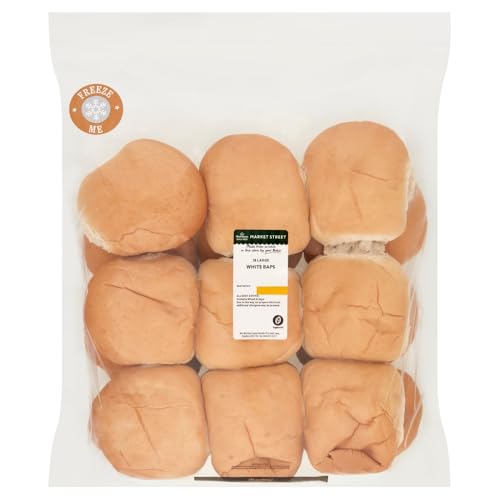 Morrisons Market Street Large White Baps 18 Pack