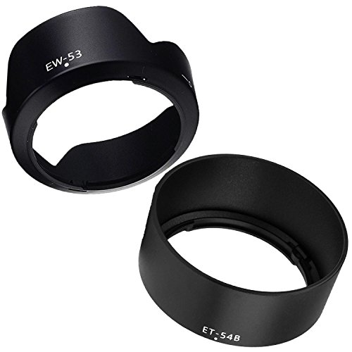 Canon キヤノン [ EOS Kiss M ] [ EOS M100 ] [ EOS M10 ] [ EOS M6 ] ダブルズームキット 適合 互換 レンズフード EW-53 ET-54B 2点セット