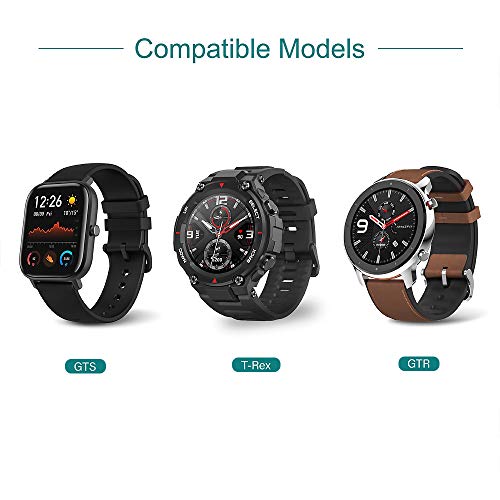 TUSITA Ladegerät Kompatibel mit Amazfit GTR GTS T-Rex - USB Ladekabel Kabel 3,3ft 100cm - Smartwatch Zubehör – Bild 3