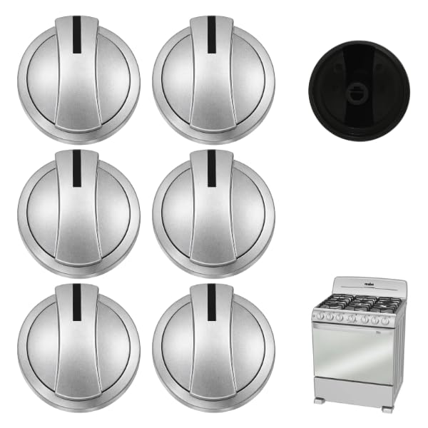 La Mejor Selección de Estufa Mabe de 6 Quemadores - solo los mejores. 50 Kit 6 Perillas Para Estufa Tipo Mabe Plata