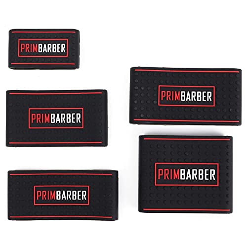 Professional Barber Clipper Bands 5 Pcs, Non Slip Barber Clipper Bands, Heat Resistance Barber Sleeve For Hair Clipper, Barber Hair Clipper Holder Tools. (Black) #TOP1